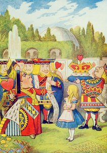 &39;A rainha chegou! E ela não está com raiva &39;, Ilustração de&39; Alice no País das Maravilhas &39;de Lewis Carroll (1832-98)